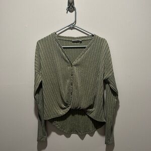 Juniors So size XS long sleeve tied shirt.